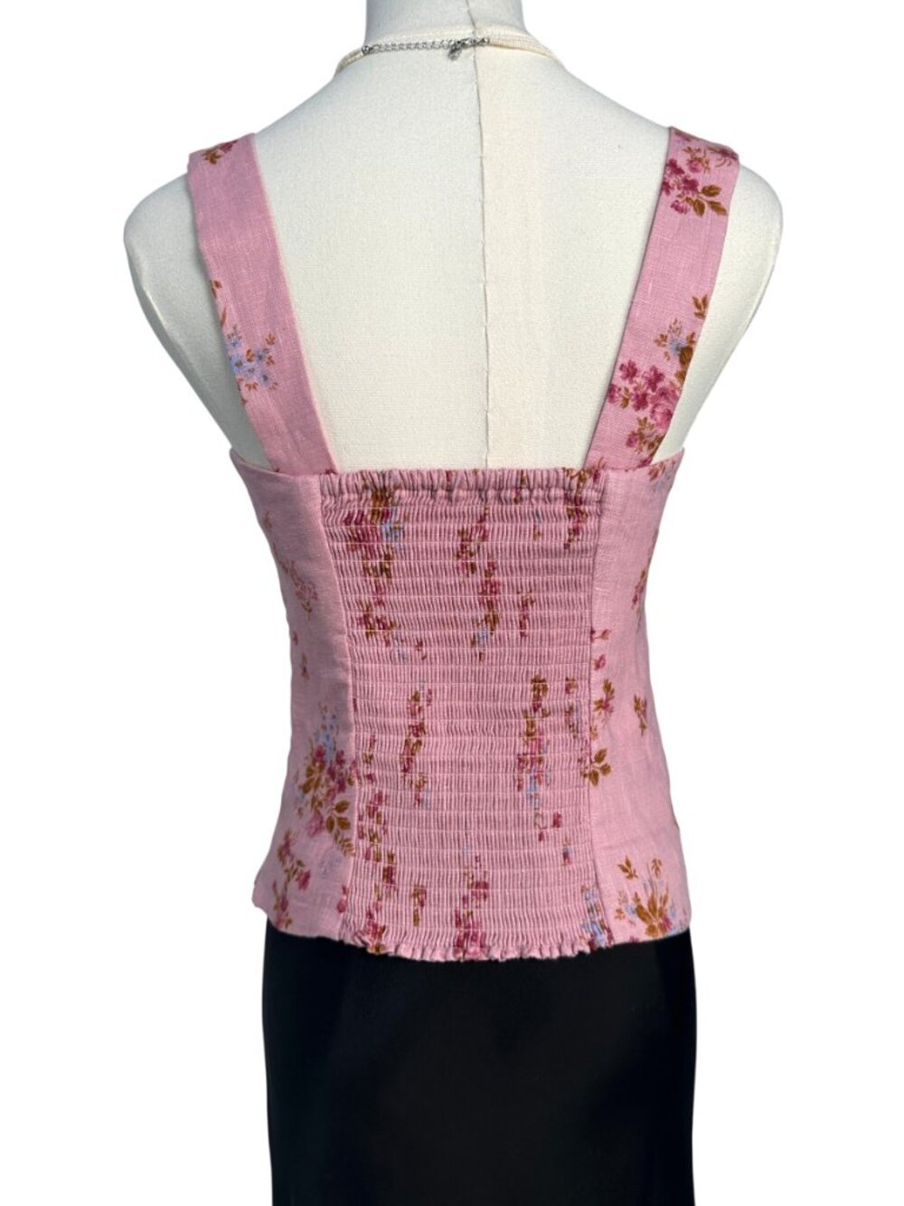 Reformation Darci Linen Top Secrect Pink Floral 6 - Picture 2 of 7